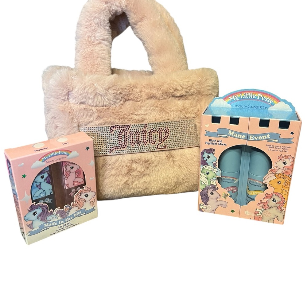 Juicy Couture Beige Faux Fur Bag